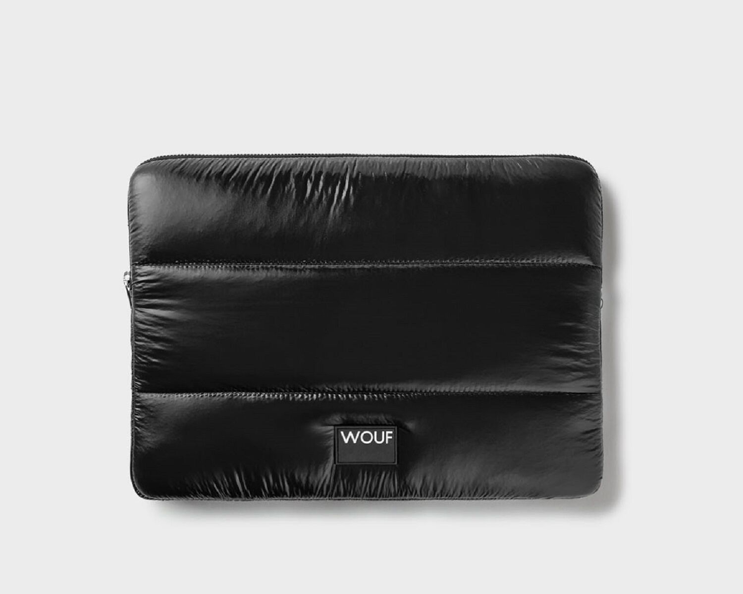 Wouf Quilted Collection Laptop Sleeve 13" & 14" Black Glossy
