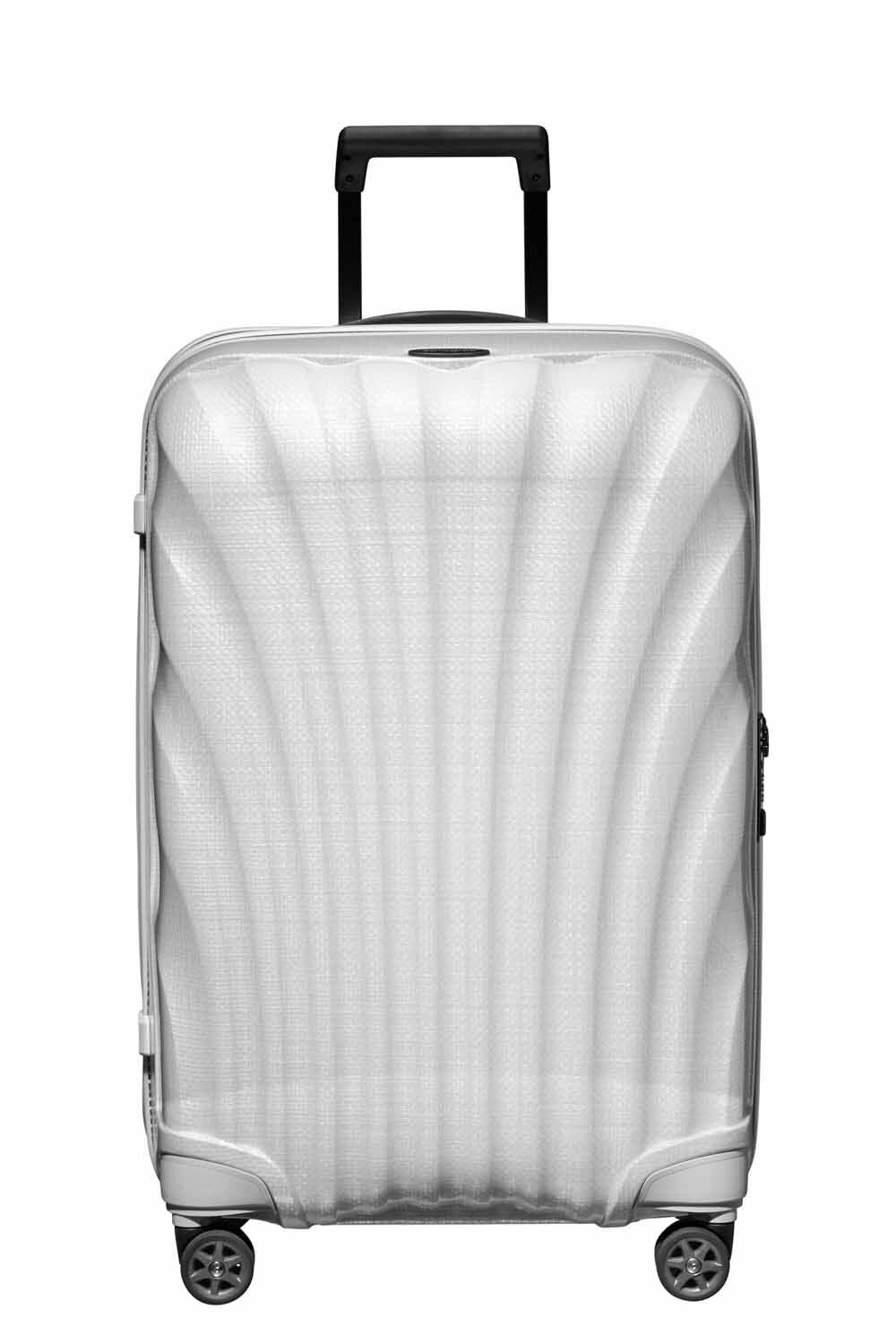 Samsonite C-Lite Trolley mit 4 Rollen 69cm + GRATIS HOTELGUTSCHEIN Off White