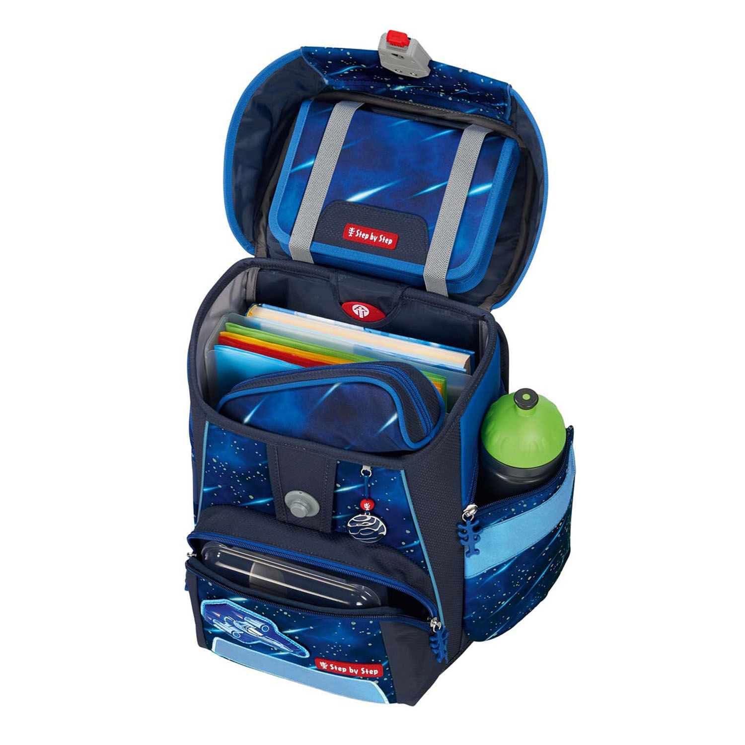 Step by Step SPACE REFLECT Schulranzen-Set, 5-teilig Star Shuttle Elio