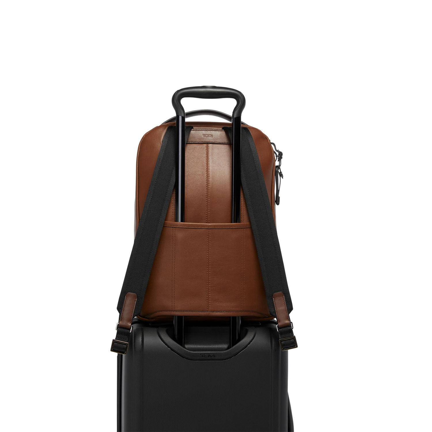 Tumi Harrison Bradner Leder-Rucksack mit Laptopfach 14" + GRATIS HOTELGUTSCHEIN Cognac