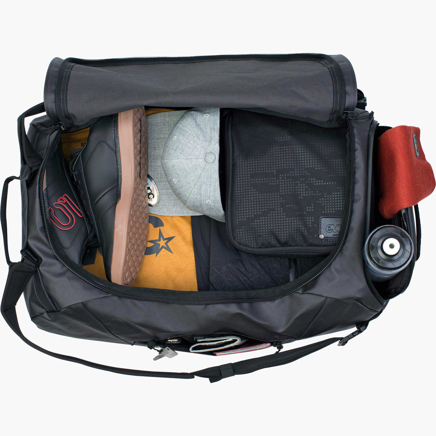 evoc DUFFLE BAG 60 Reisetasche Carbon Grey - Black