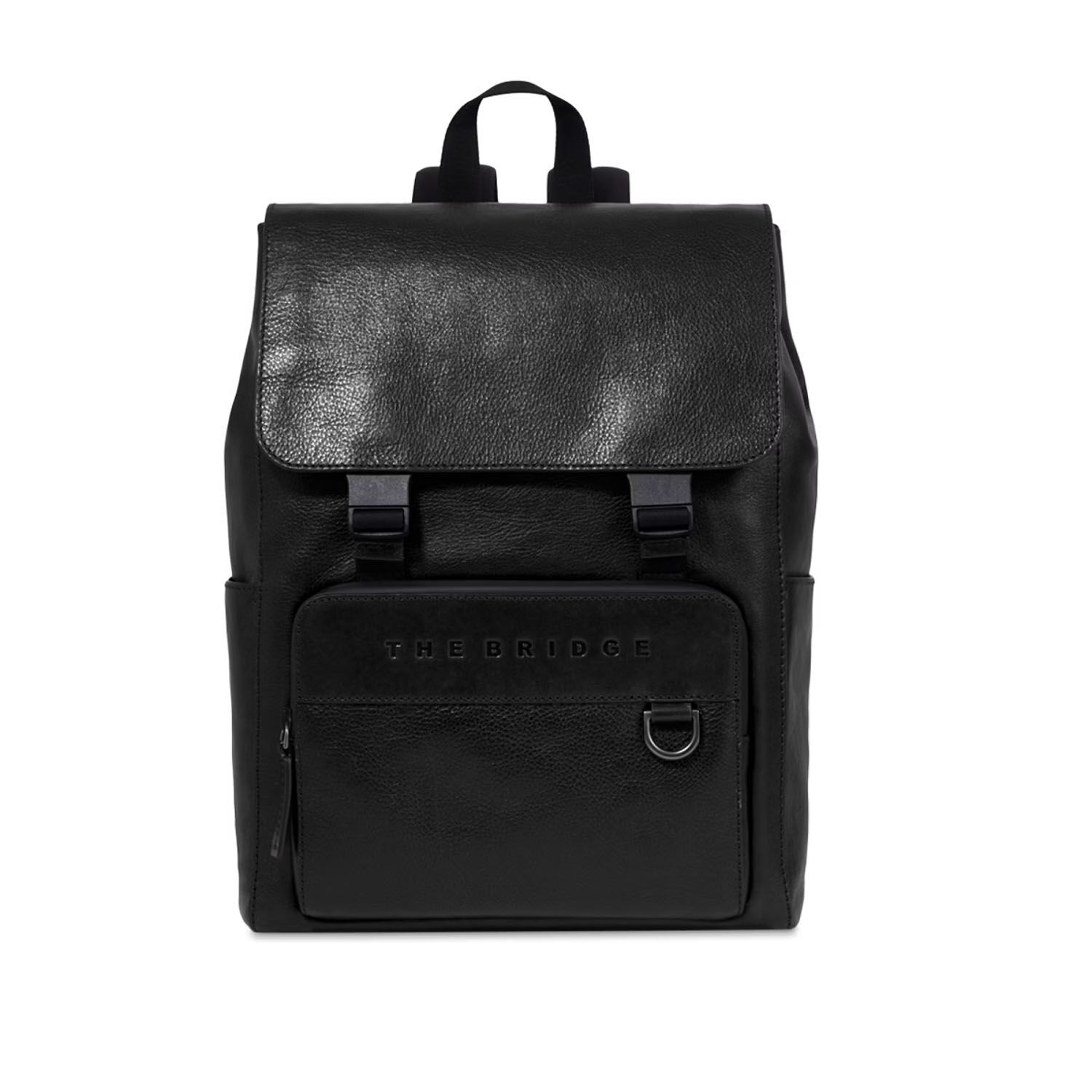 The Bridge Damiano Leder-Rucksack mit Klappe 063423EX Schwarz/Ruthenium