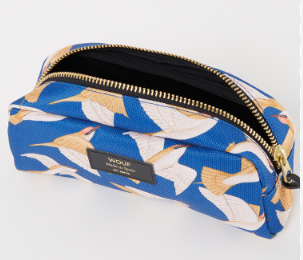 Wouf Accessories Small Makeup Bag Blue Birds