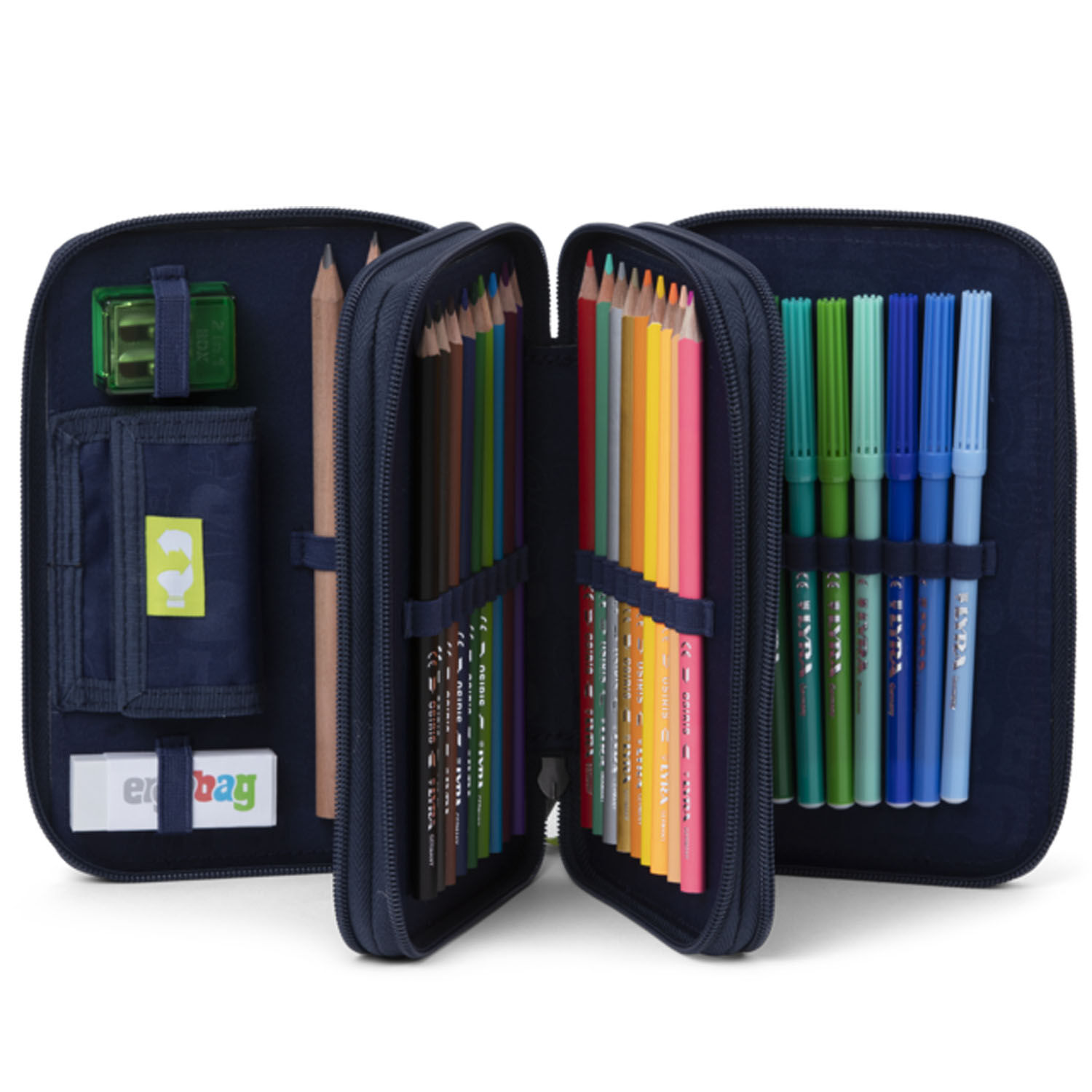 ergobag Schulzubehör GALAXY GLOW Maxi-Mäppchen, befüllt mit 3 Fächern RaumfahrBär ergobag Schulzubehör GALAXY GLOW Maxi-Mäppchen, befüllt mit 3 Fächern RaumfahrBär