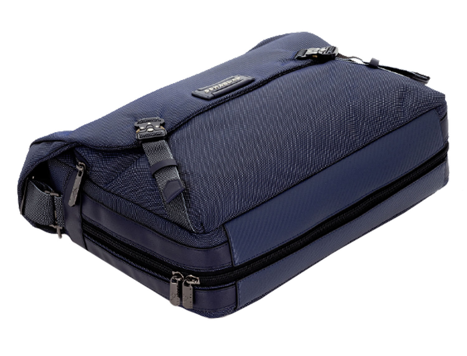 SCHARLAU First Class Air Force One, Messenger Bag mit 15,6" Laptopfach Navy Blue