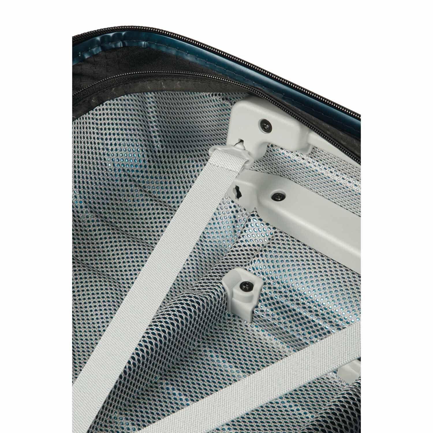 Samsonite Proxis Trolley mit 4 Rollen 81cm + GRATIS HOTELGUTSCHEIN Petrol Blue