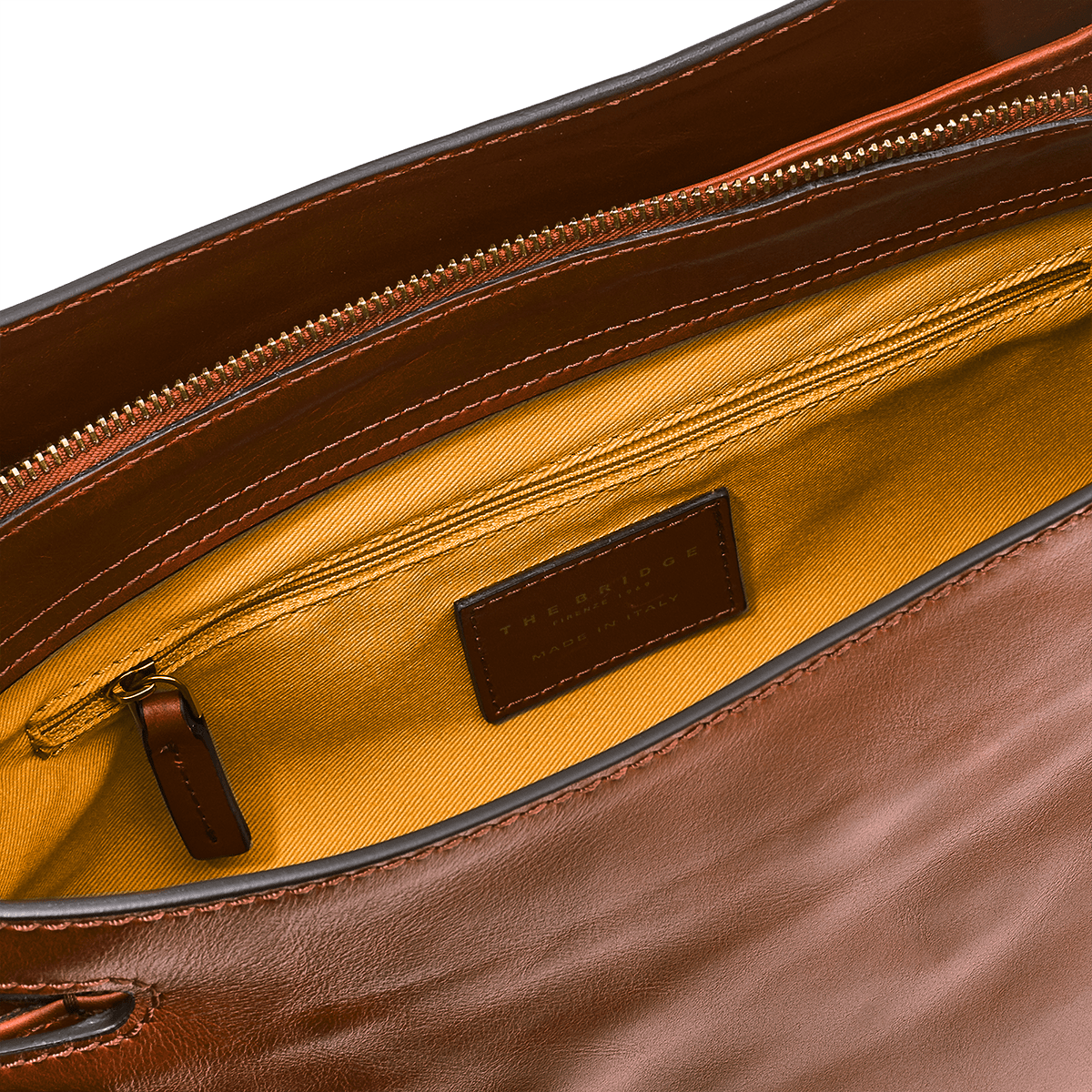 The Bridge Giglio Beuteltasche Braun/Gold