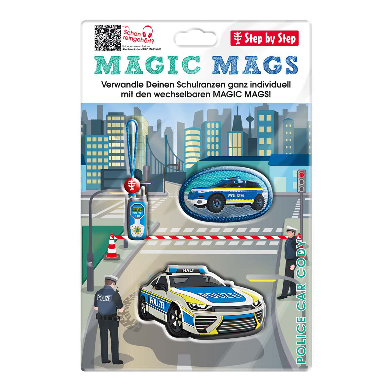 Step by Step MAGIC MAGS Set aus 3-Teilen Police Car Cody
