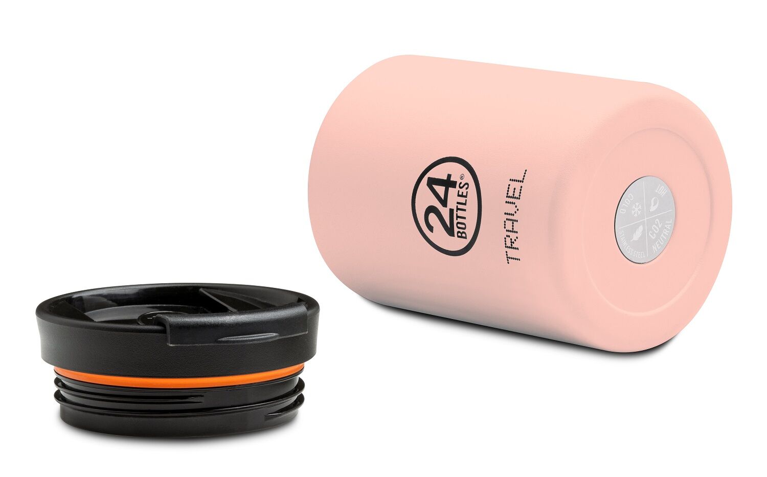 24Bottles® Travel Tumbler Snack Pot 350ml mit Fill&Go Lid Dusty Pink