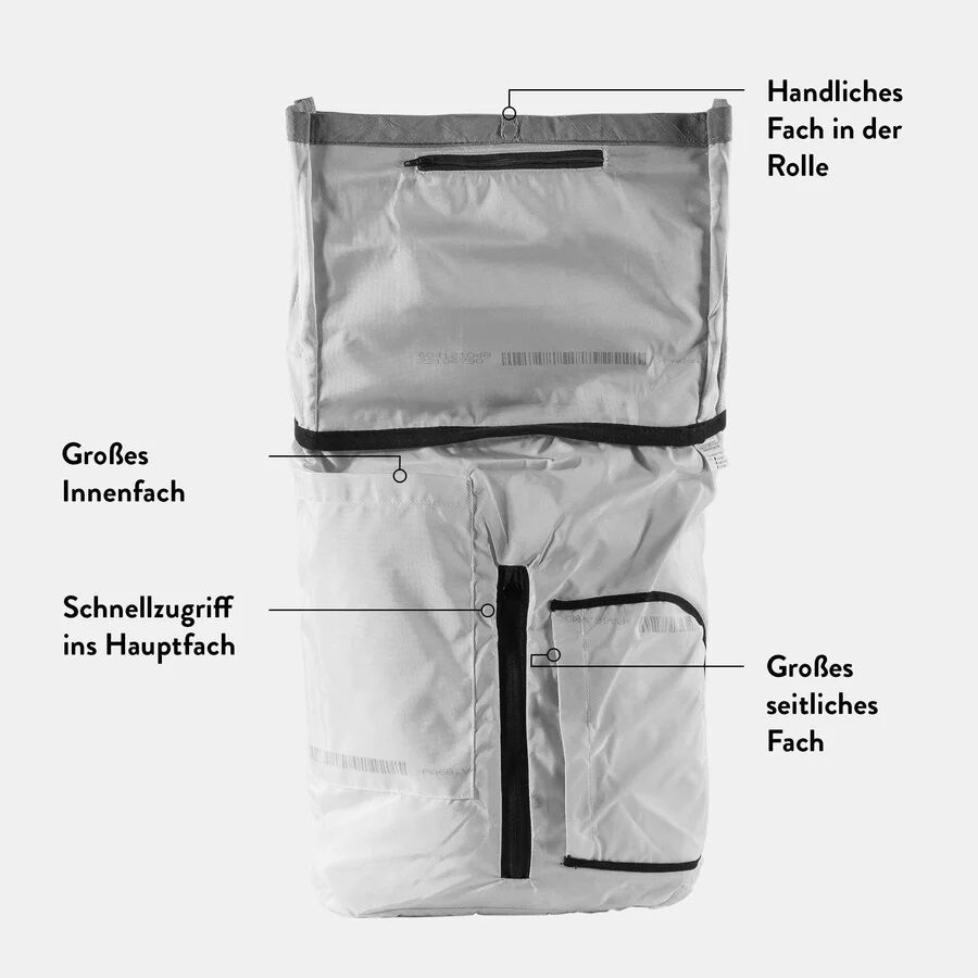 Airpaq Rolltop Airbag -Rucksack mit 15" Laptopfach Blau