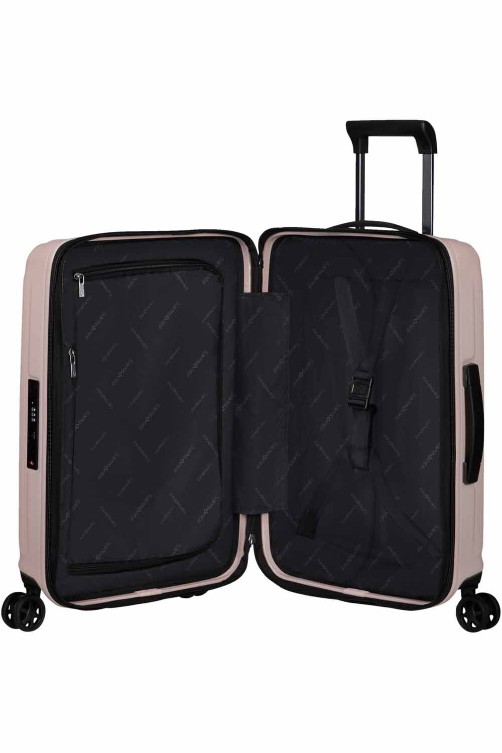 Samsonite Nuon Trolley mit 4 Rollen erweiterbar 55cm + GRATIS HOTELGUTSCHEIN Matt Powder Pink