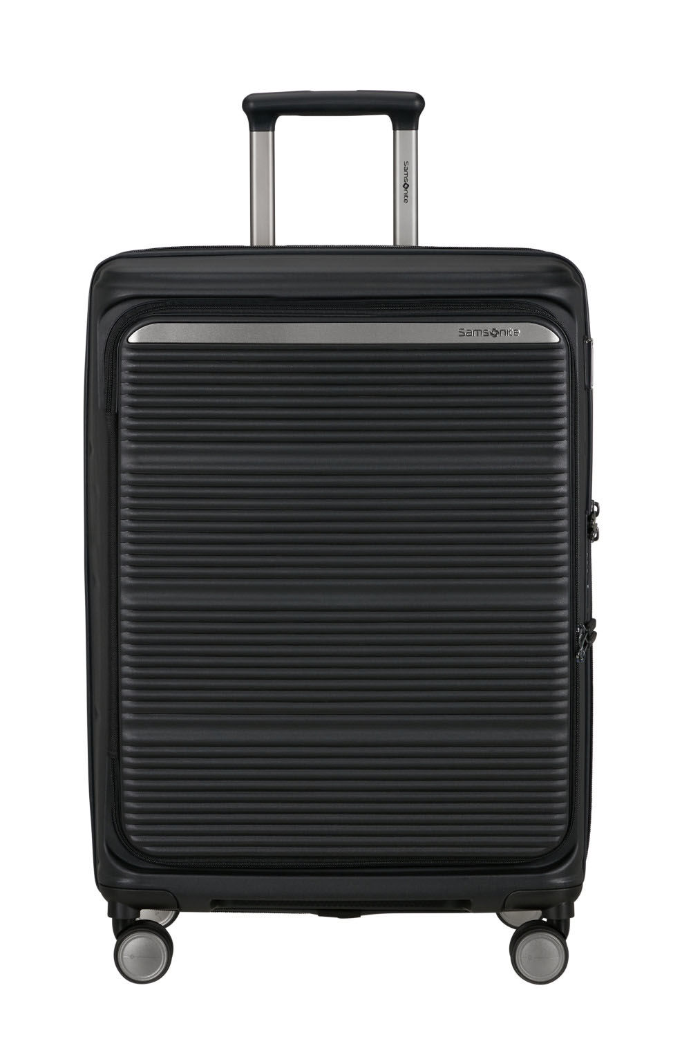 Samsonite Paralux Trolley mit 4 Rollen, erweiterbar, M, black