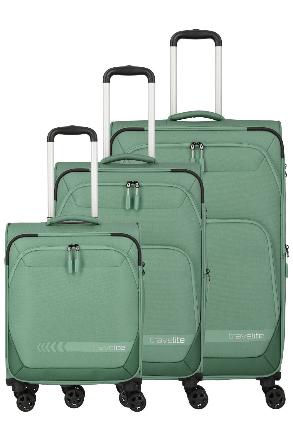 Travelite Kick Off 3-tlg. 4w Koffer-Set,  Sage Green