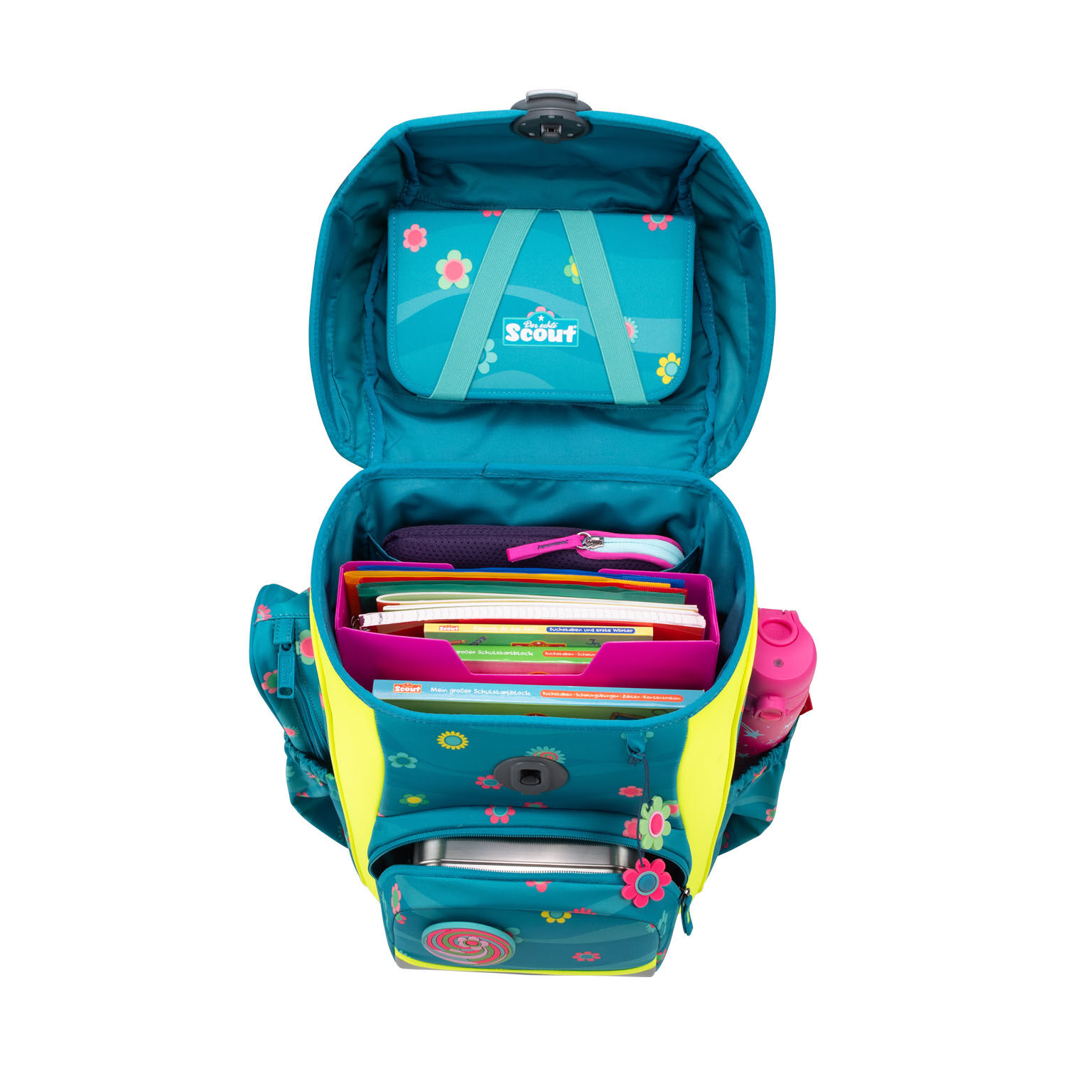 Scout Neo Schulranzen-Set 4-teilig DIN Little Flowers