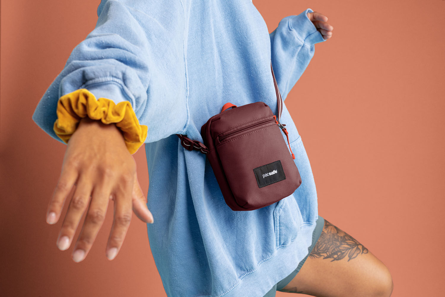 pacsafe GO Anti-Theft Micro Crossbody Garnet Red