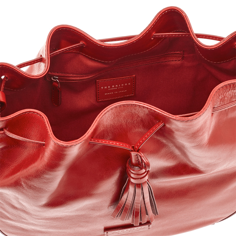 The Bridge Florentin Beuteltasche Ribes-Rot/Gold The Bridge Florentin Beuteltasche Ribes-Rot/Gold