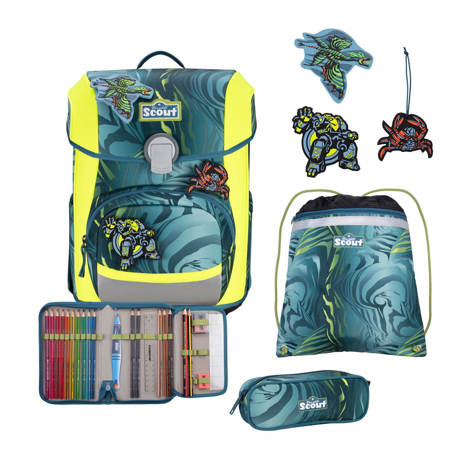 Scout Neo Schulranzen-Set 4-teilig DIN Action