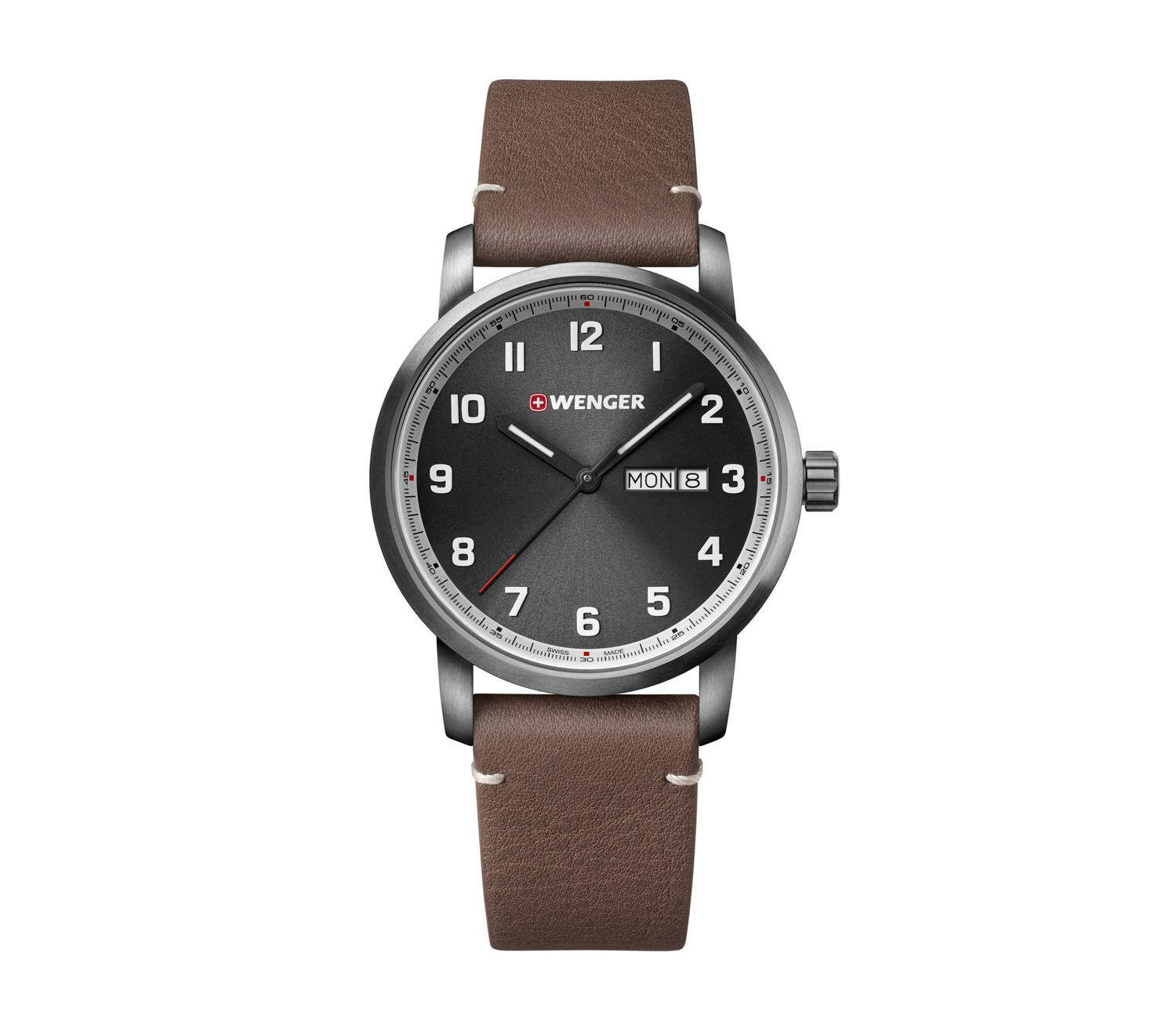 Wenger Attitude Herrenuhr mit Armband aus Leder