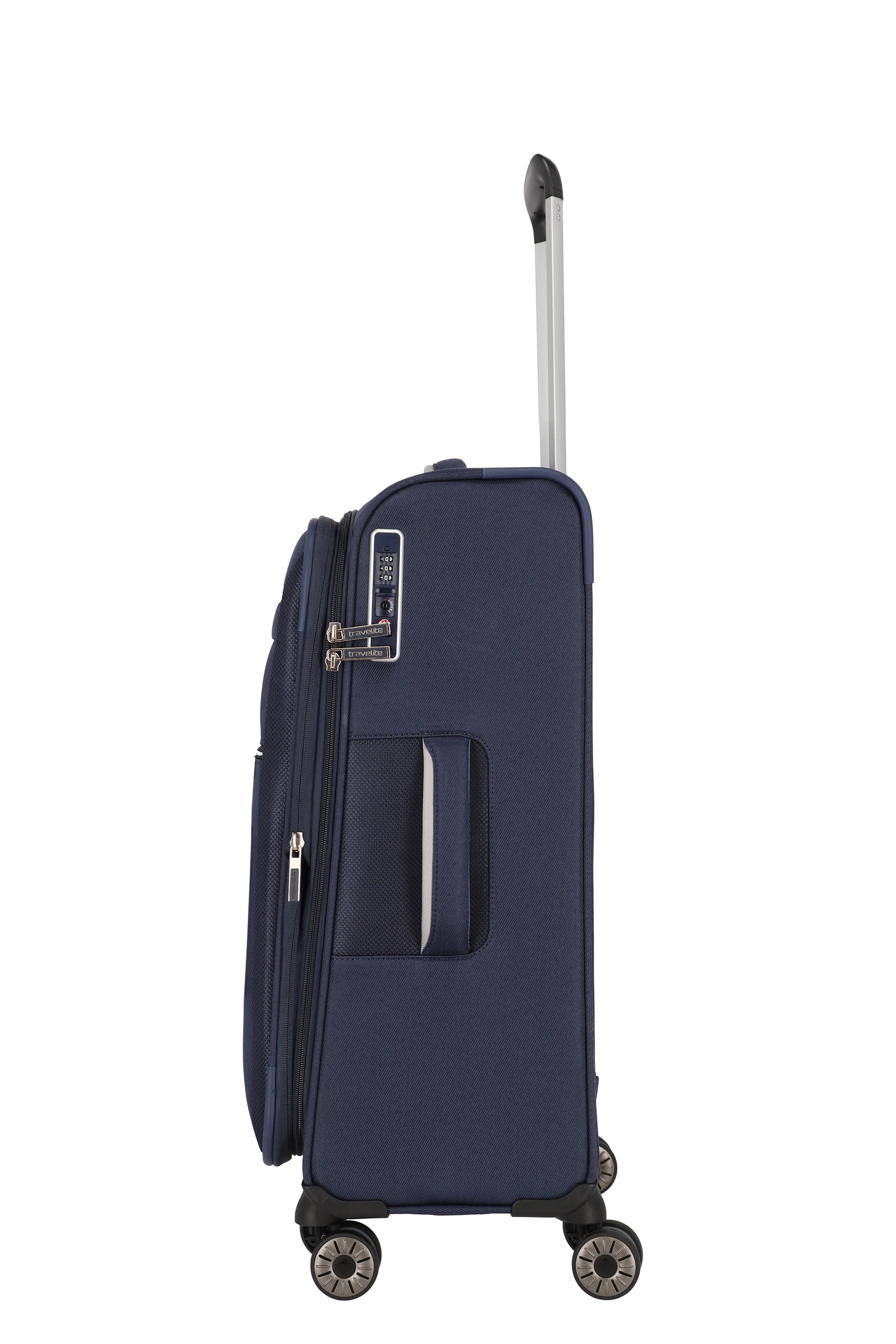 Travelite Miigo Trolley M, 4-Rollen Erweiterbar Tiefseeblau