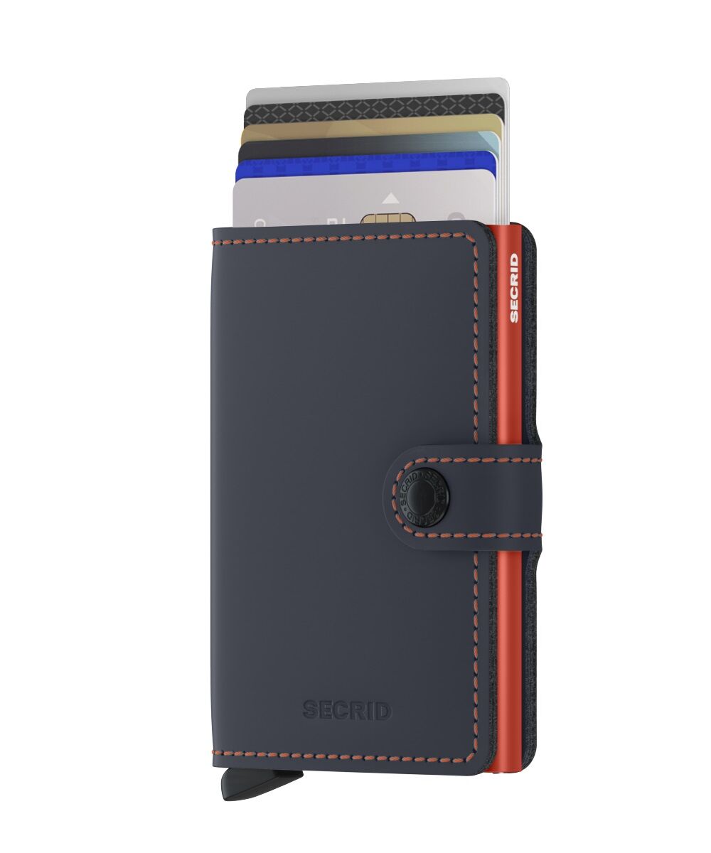 Secrid Miniwallet Matte MM-Night Blue & Orange