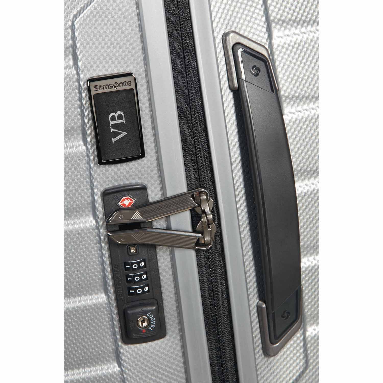 Samsonite Proxis Trolley mit 4 Rollen 81cm + GRATIS HOTELGUTSCHEIN Silber