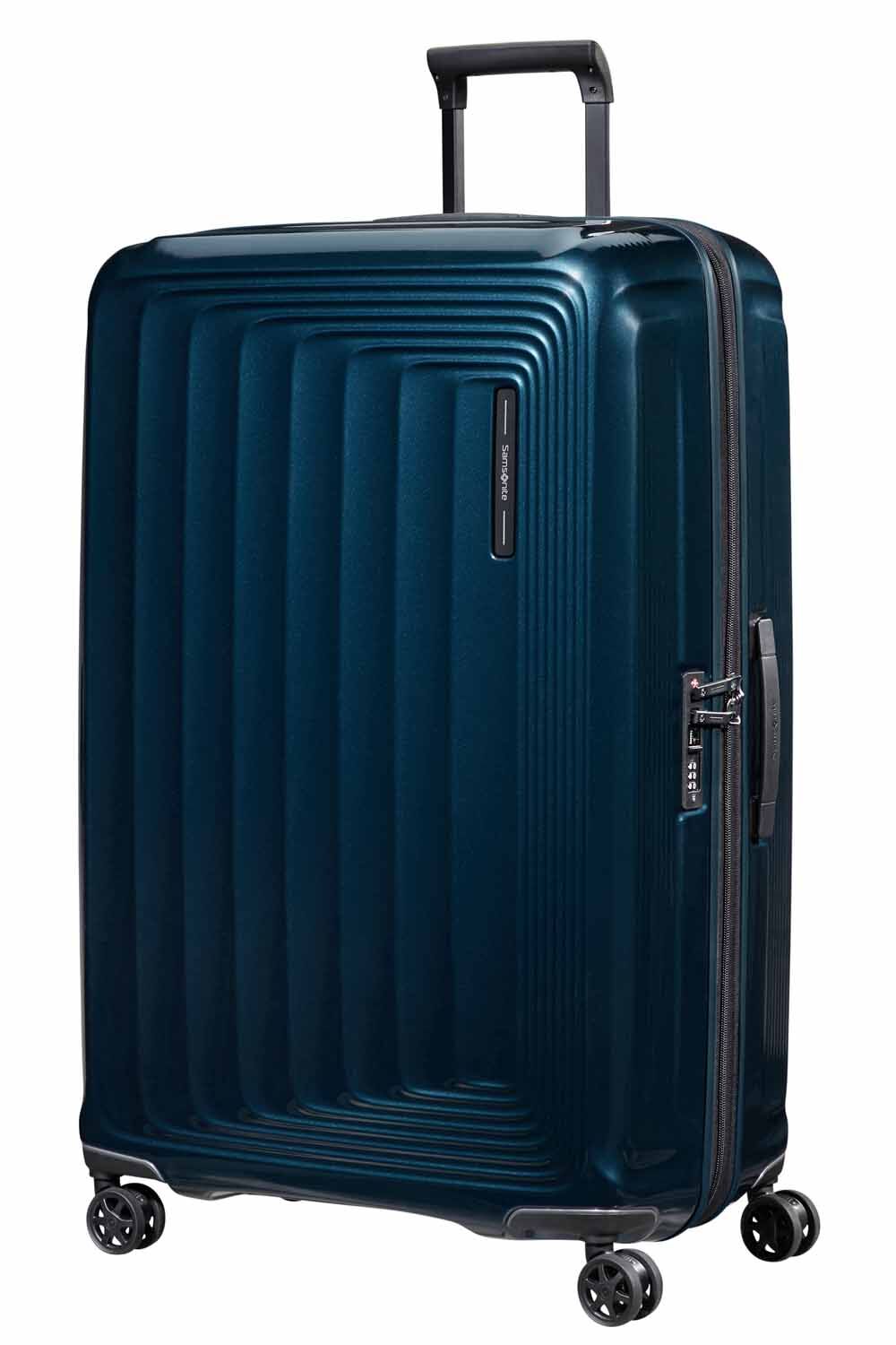Samsonite Nuon Trolley mit 4 Rollen erweiterbar 81cm + GRATIS HOTELGUTSCHEIN Metallic Dark Blue Samsonite Nuon Trolley mit 4 Rollen erweiterbar 81cm + GRATIS HOTELGUTSCHEIN Metallic Dark Blue