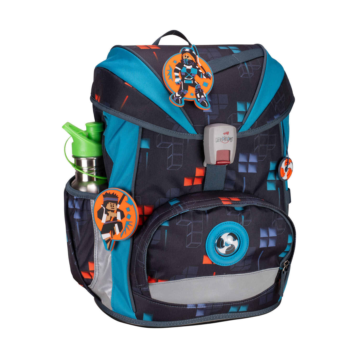 DerDieDas ErgoFlex Schulrucksack-Set 5-teilig mit Sportbeutel Ninja Fighter