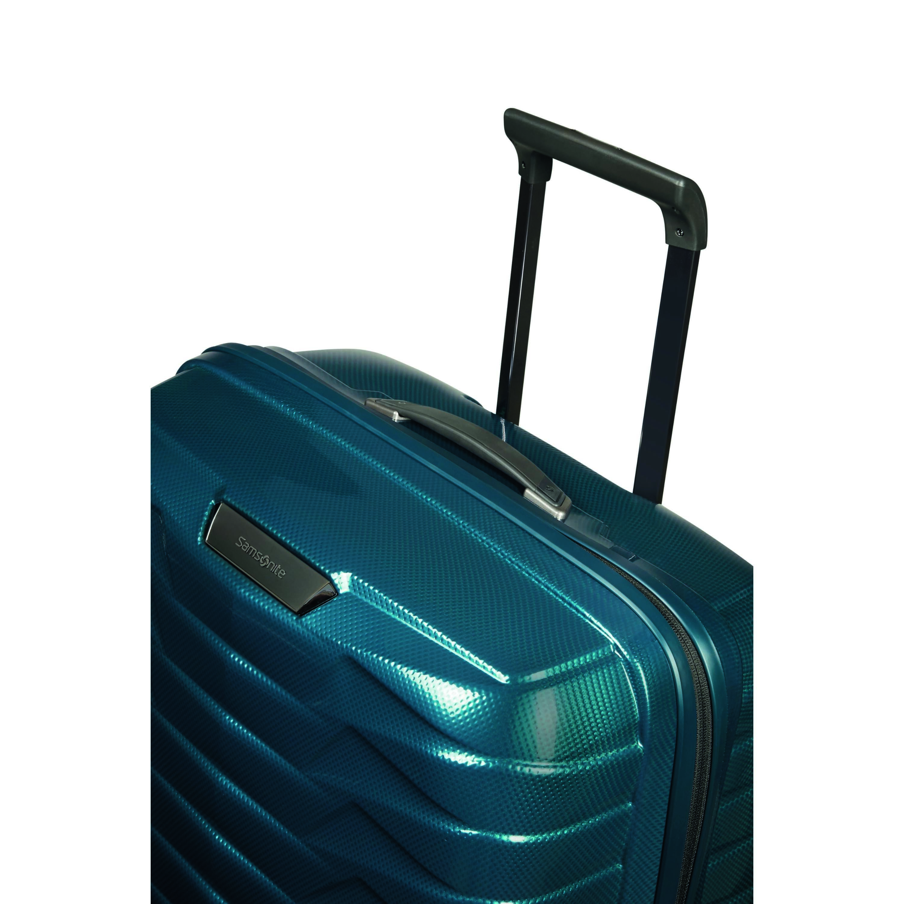 Samsonite Proxis Trolley mit 4 Rollen 75cm + GRATIS HOTELGUTSCHEIN Petrol Blue