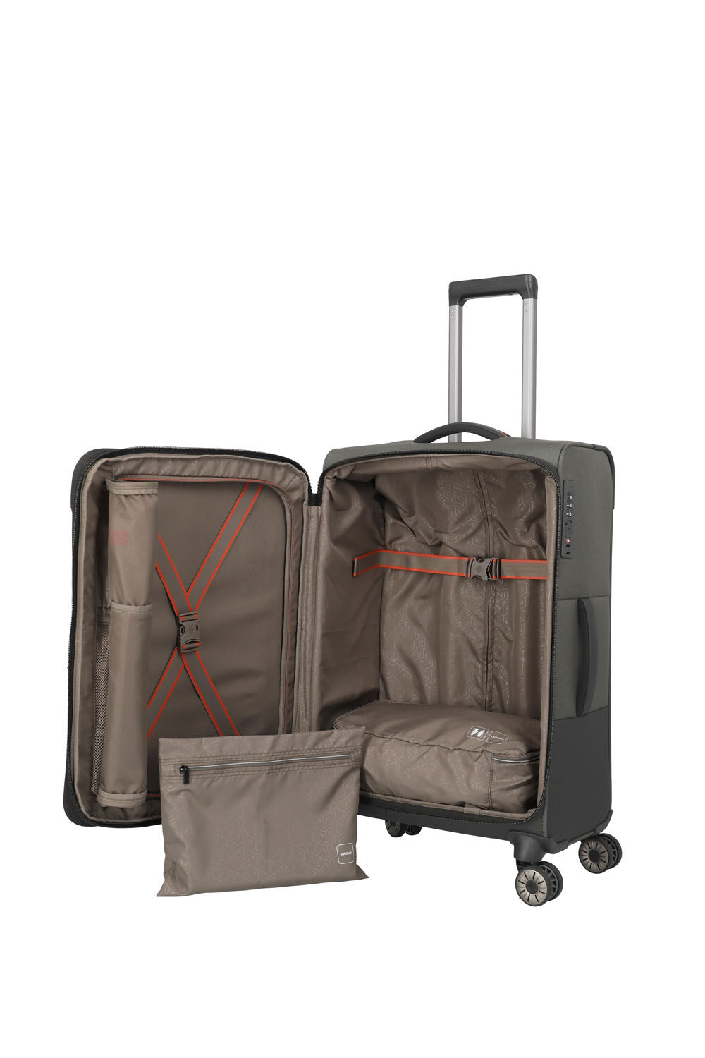 Travelite Crosslite Trolley M 4-Rollen erweiterbar Oliv