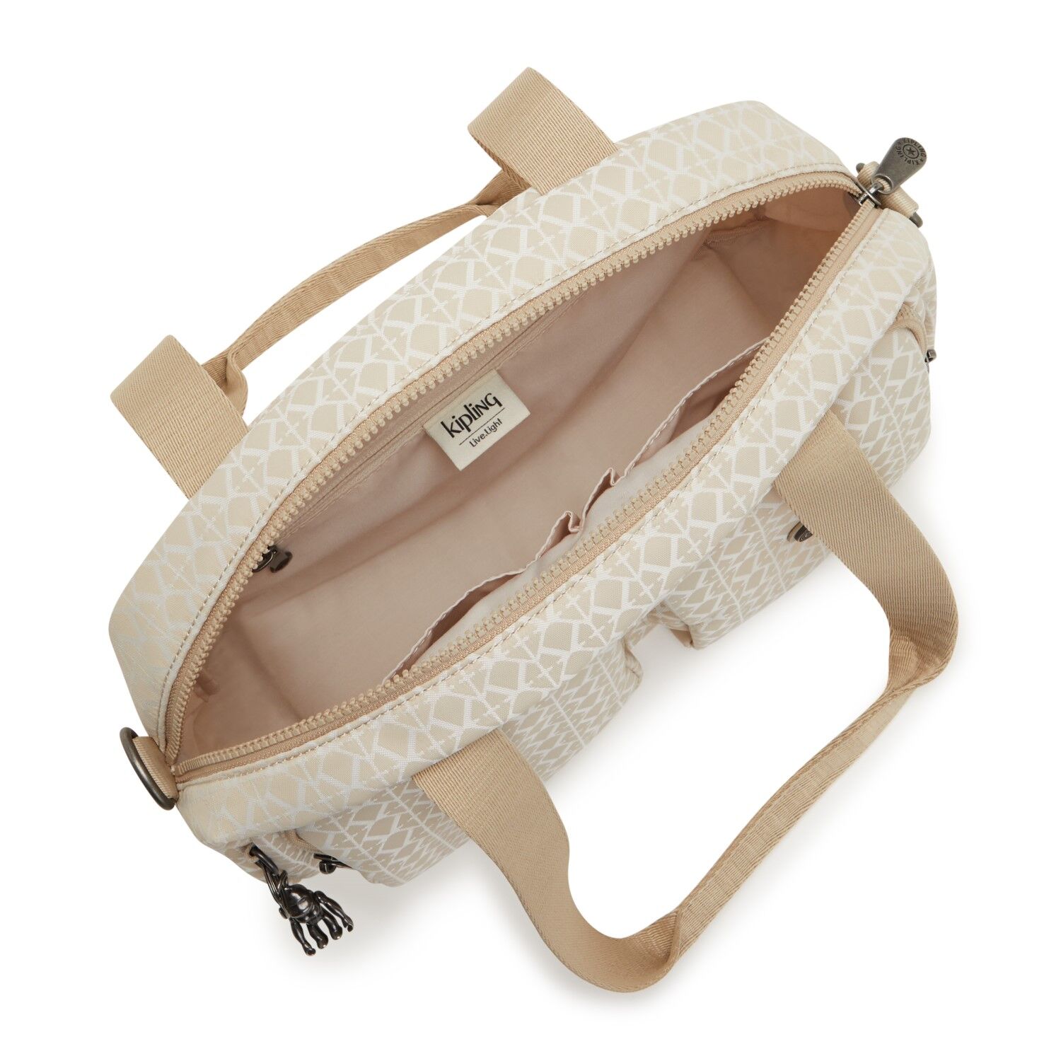 Kipling COOL DEFEA Mittelgroße Umhängetasche Signature Beige