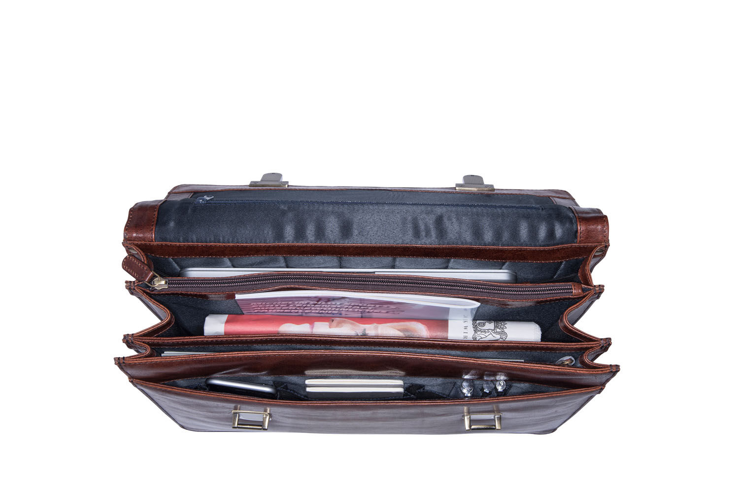 Leonhard Heyden Cambridge Leder-Aktentasche 3-Fächer mit Laptopfach 15" Leonhard Heyden Cambridge Leder-Aktentasche 3-Fächer mit Laptopfach 15"