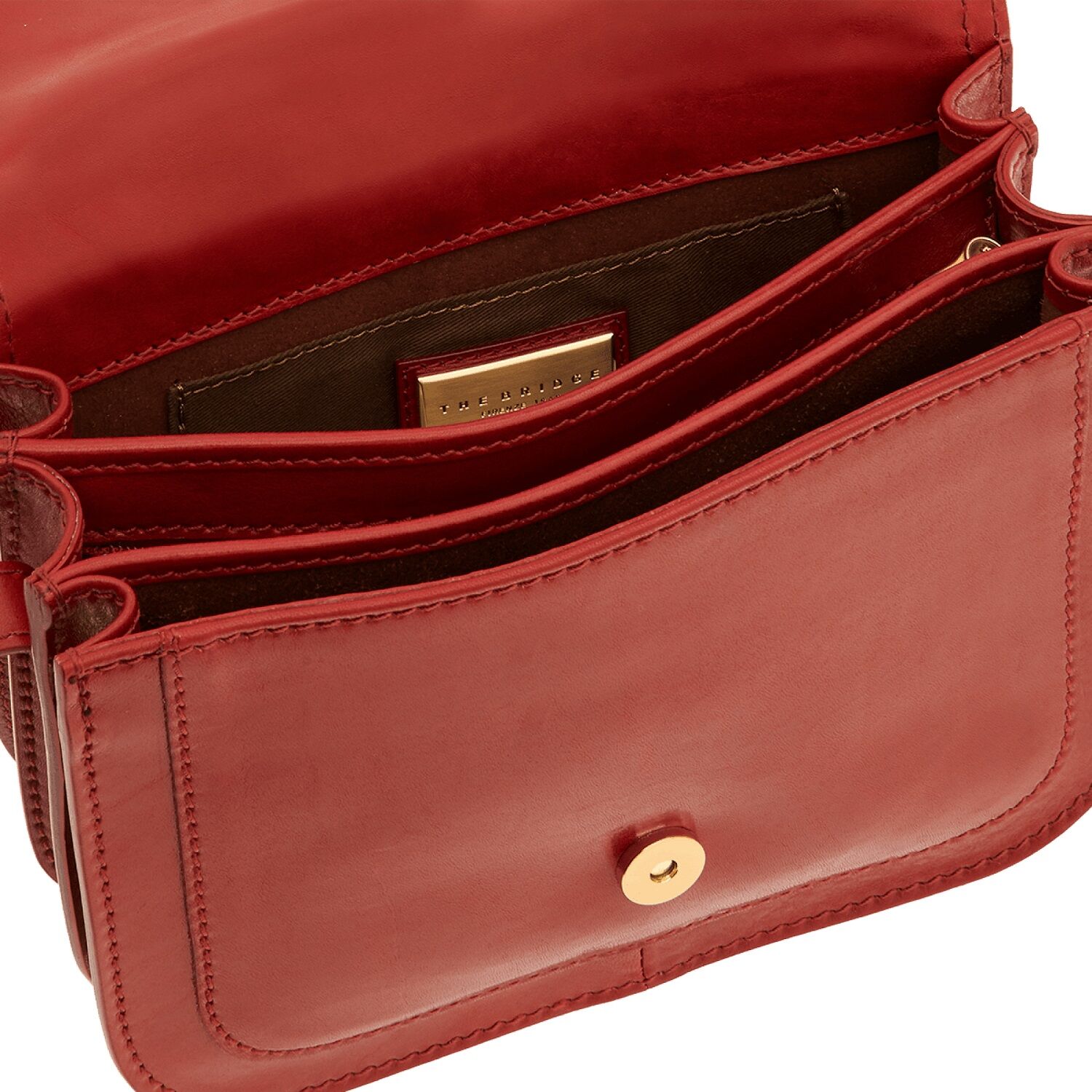 The Bridge Story Donna Schultertasche 24cm Ribes-Rot/Gold The Bridge Story Donna Schultertasche 24cm Ribes-Rot/Gold