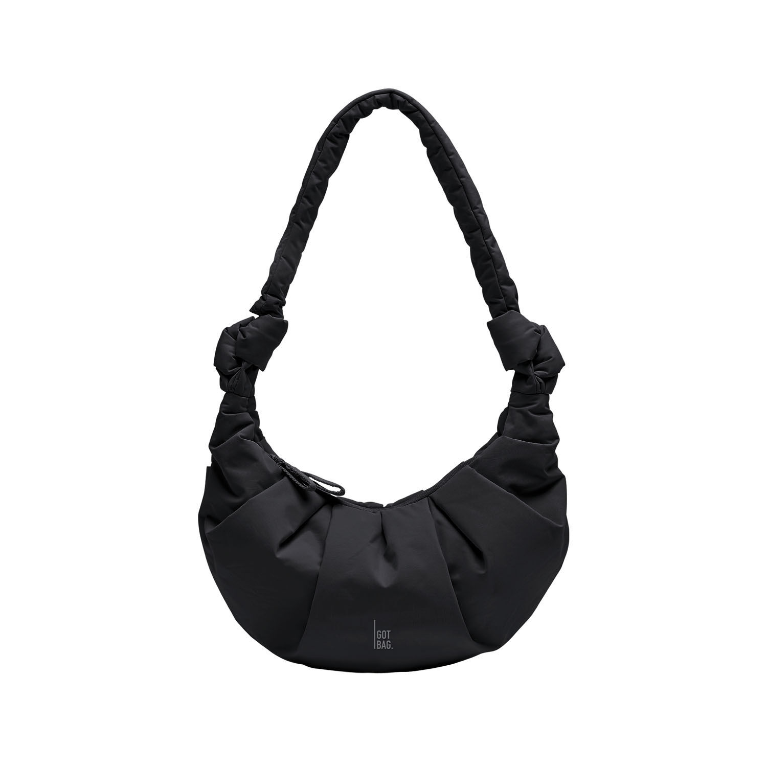 GOT BAG PLEAT MOON BAG SMALL, monochrome black