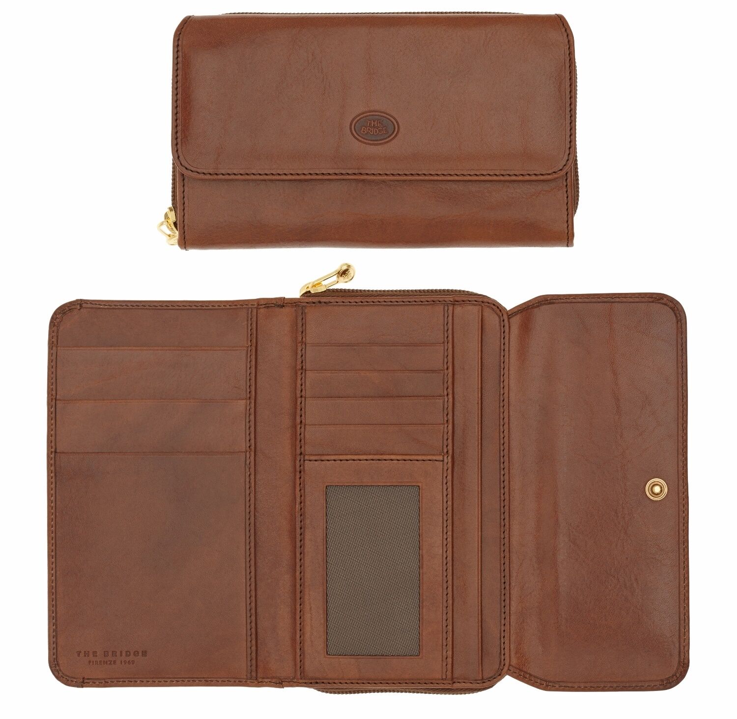 The Bridge Story Donna R.V. Leder-Damenbörse -01772601 Braun
