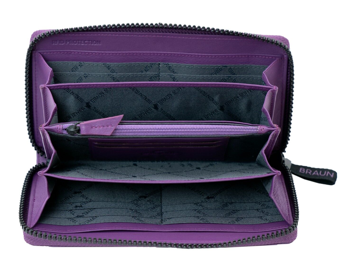 Braun Büffel Capri RFID RV-Geldbörse L 18CS viola Braun Büffel Capri RFID RV-Geldbörse L 18CS viola