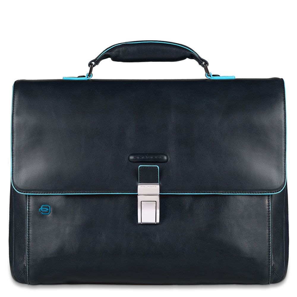 Piquadro Blue Square Erweiterbare Laptoptasche 15" mit Tabletfach Nachtblau