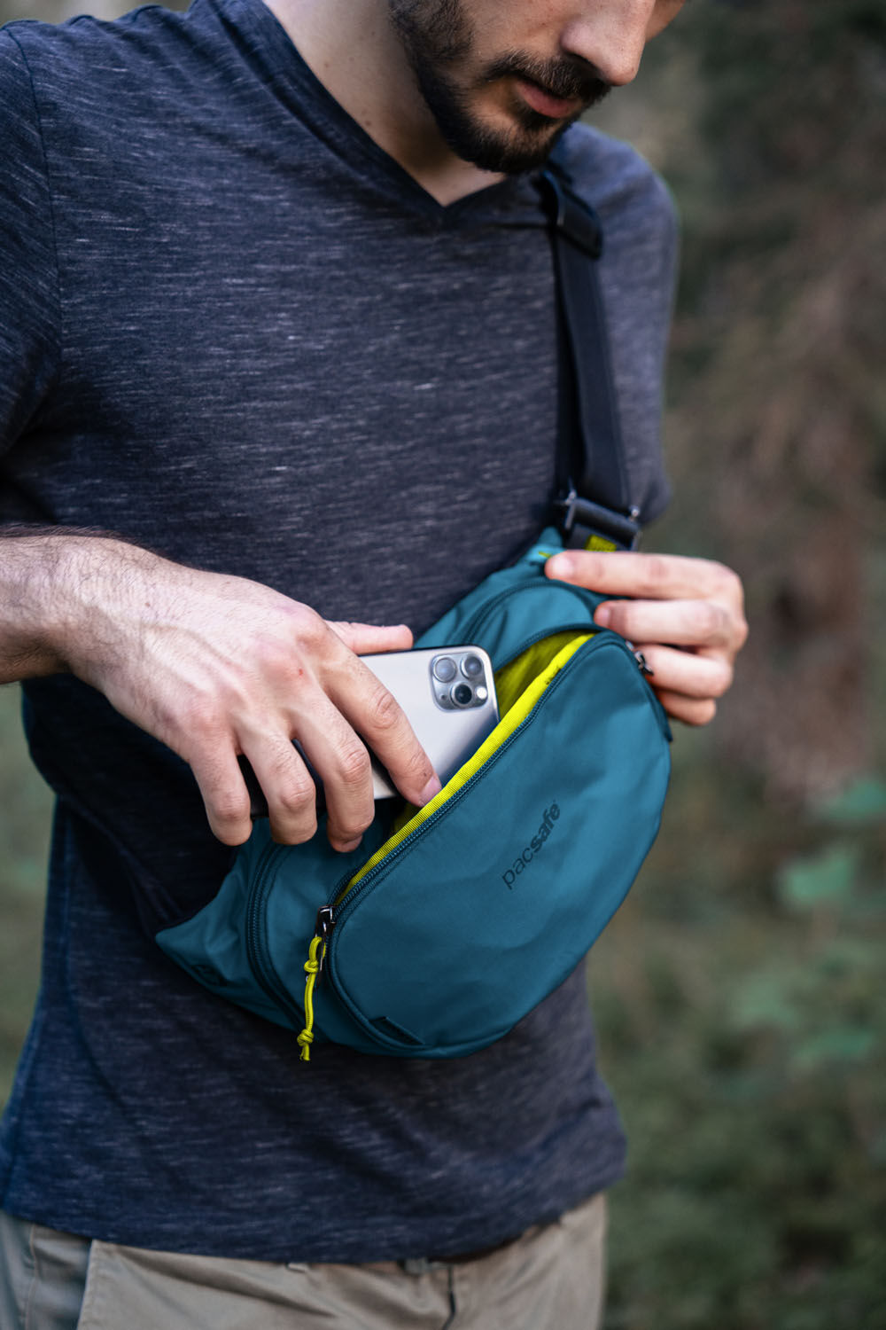 pacsafe ECO Anti-Theft Waist Pack Tidal Teal
