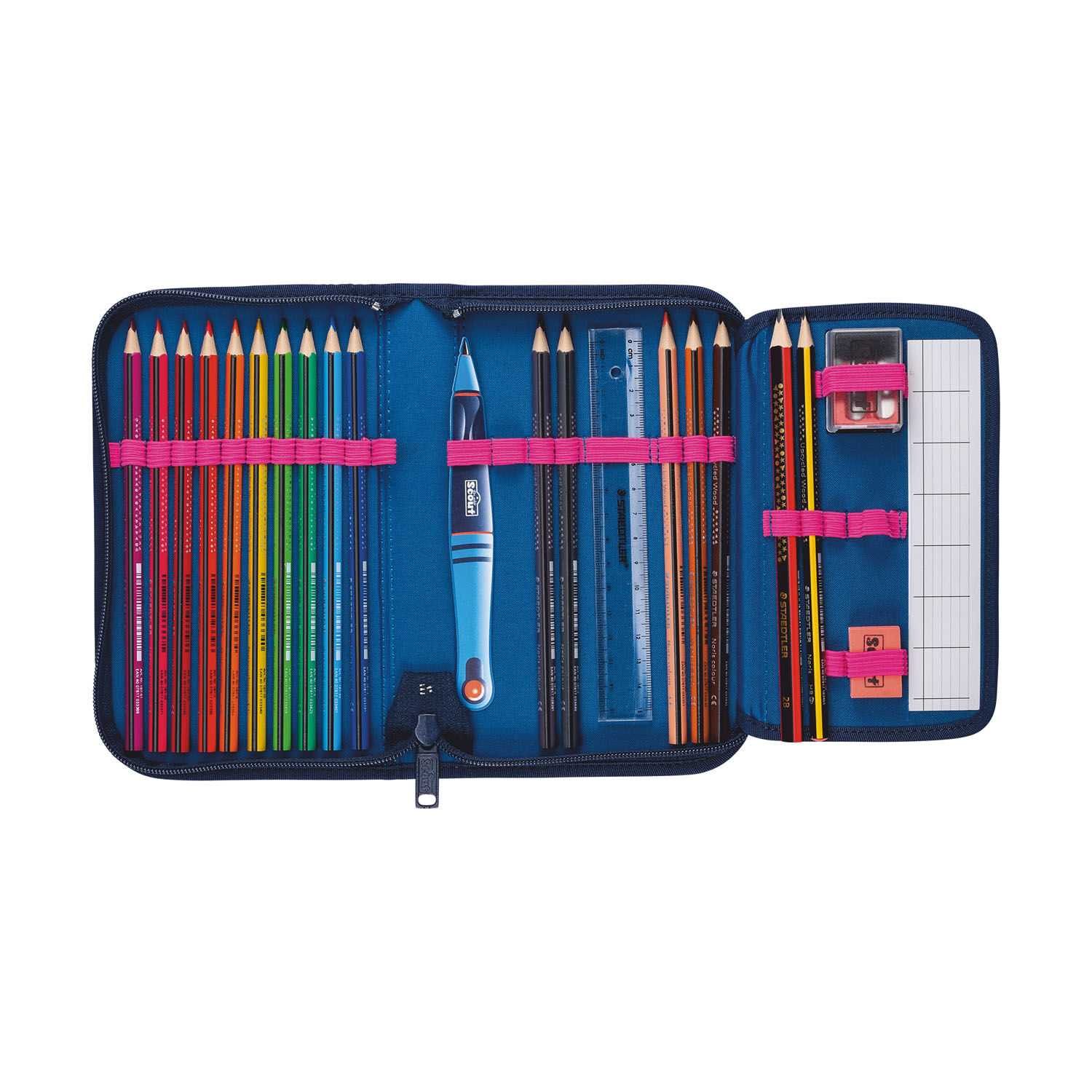 Scout Alpha Schulranzen-Set 4-teilig DIN Magic Sea