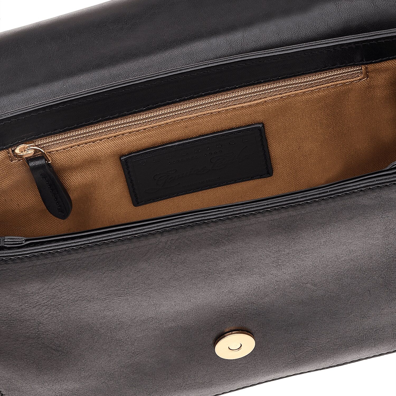 The Bridge Lavinia Schultertasche Schwarz/Gold The Bridge Lavinia Schultertasche Schwarz/Gold