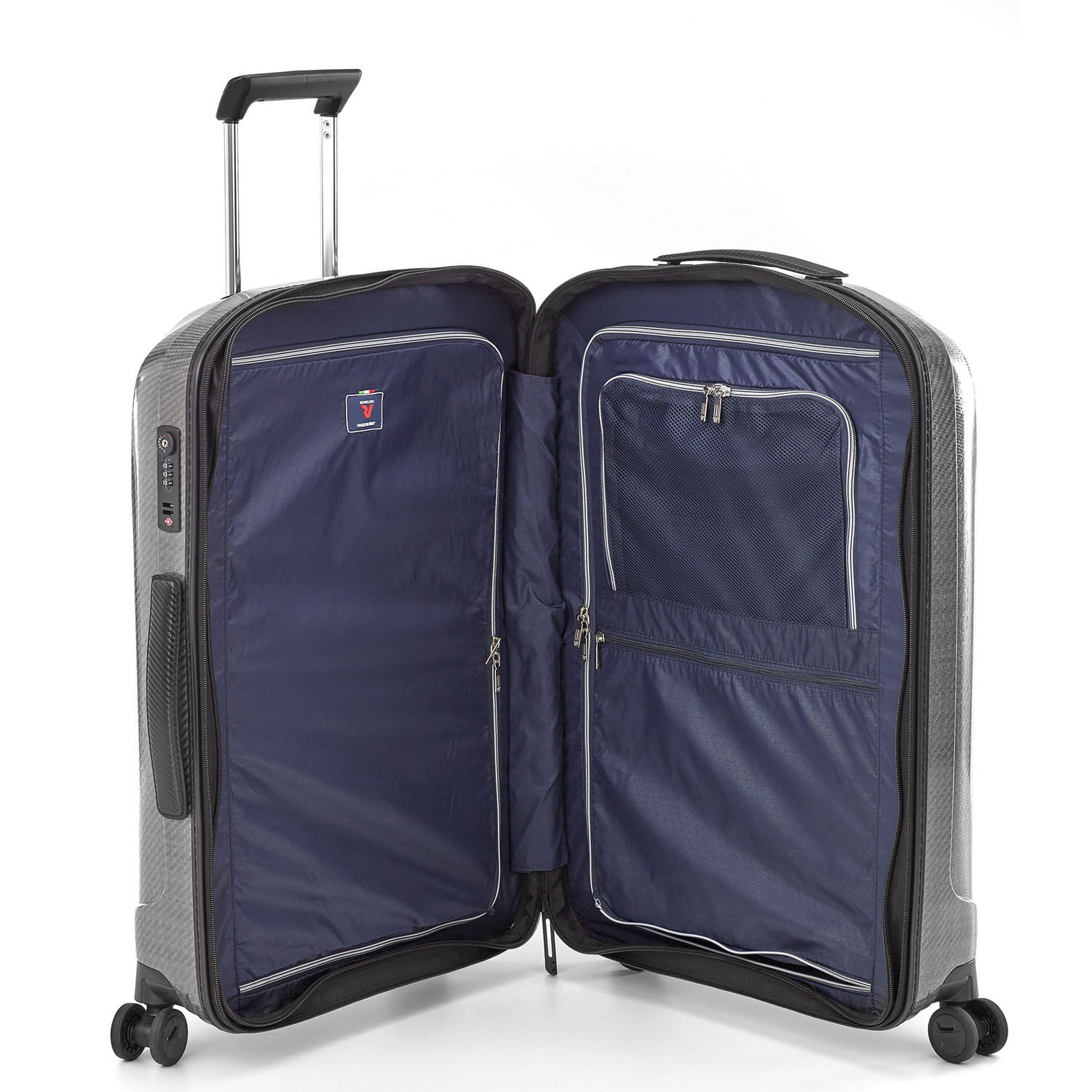 Roncato WE ARE GLAM DLX Mittelgrosser Koffer 70cm erweiterbar Black/Platinum