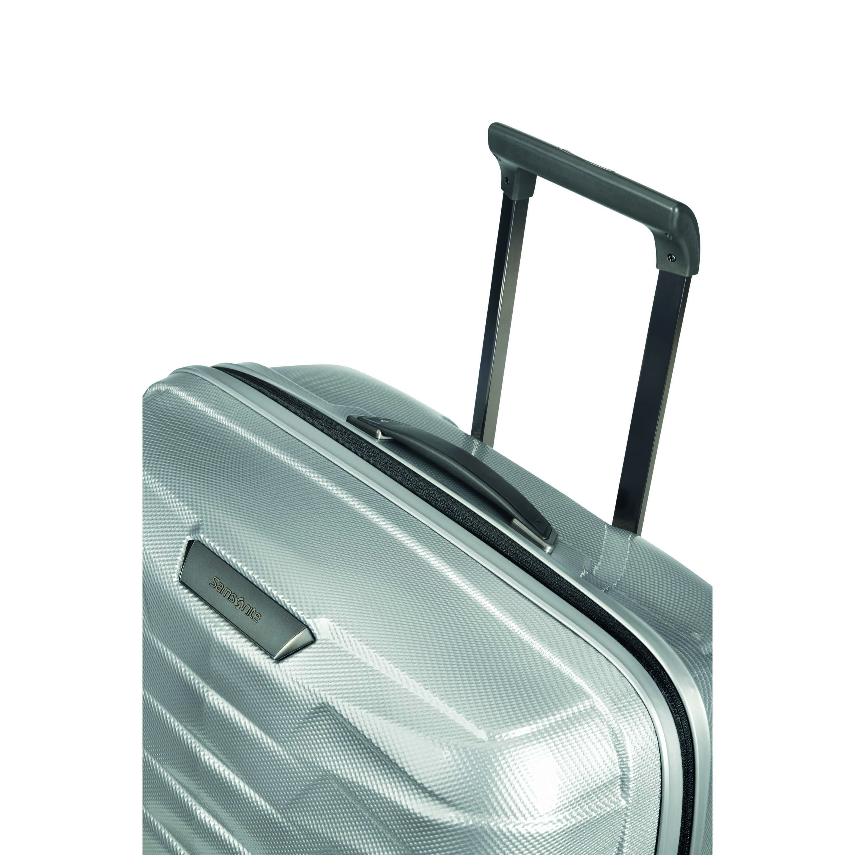 Samsonite Proxis Trolley mit 4 Rollen 75cm + GRATIS HOTELGUTSCHEIN Silber