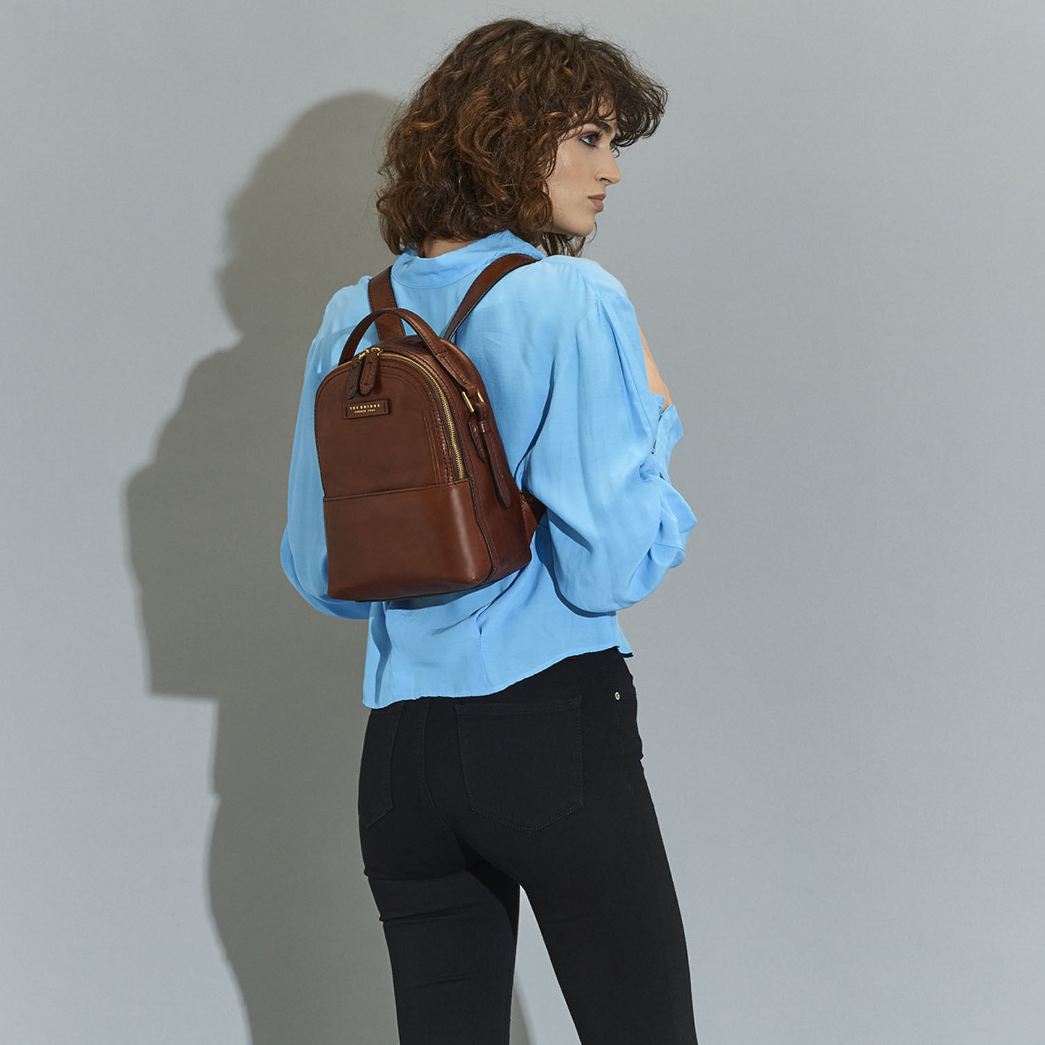 The Bridge Pearldistrict Rucksack 27cm - 04123701 Ribes-Rot/Gold