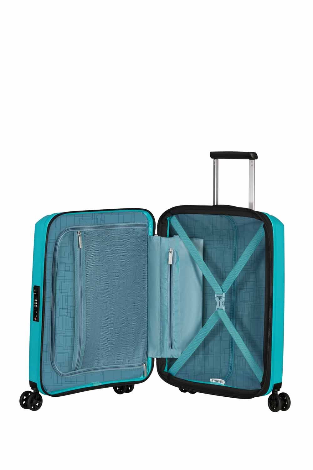 American Tourister AeroStep Handgepäck 55cm erweiterbar Turquoise Tonic