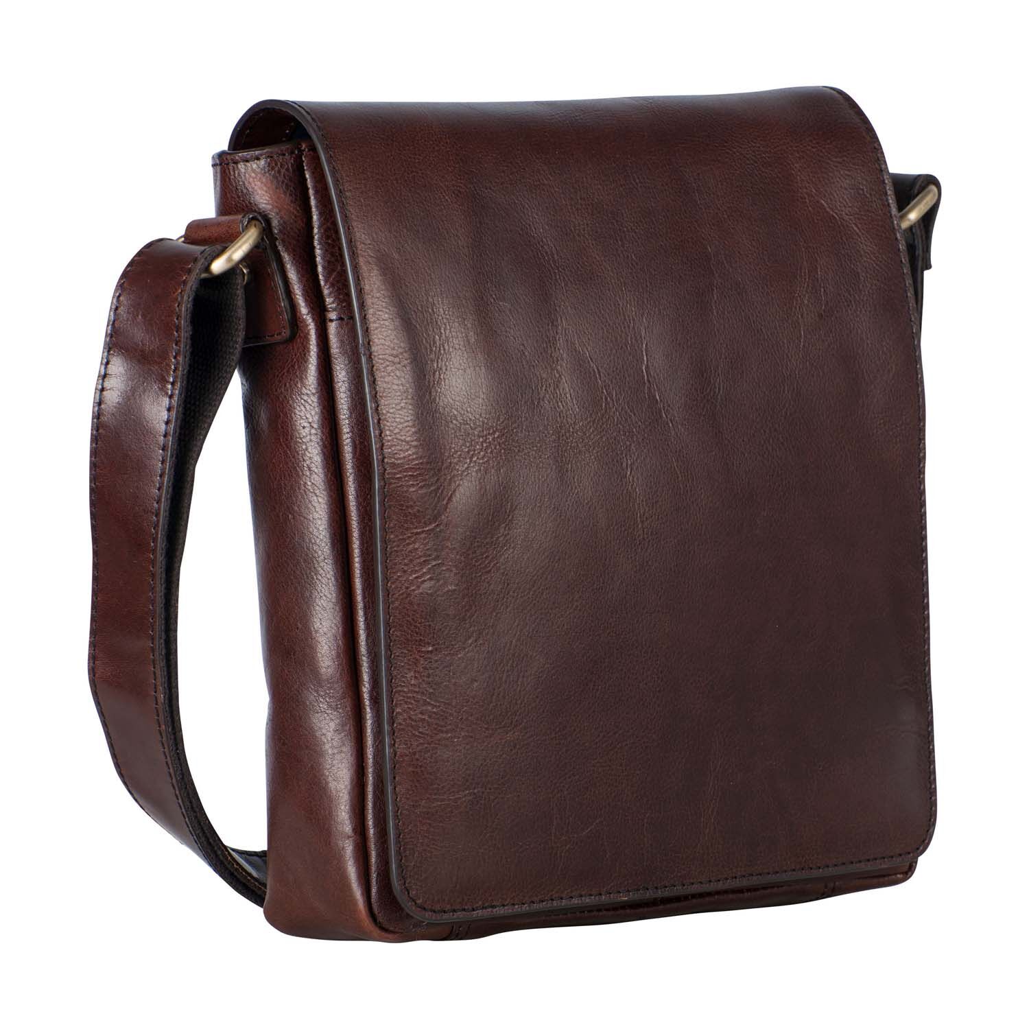 Leonhard Heyden Cambridge Leder-Umhängetasche S mit Tabletfach 10"