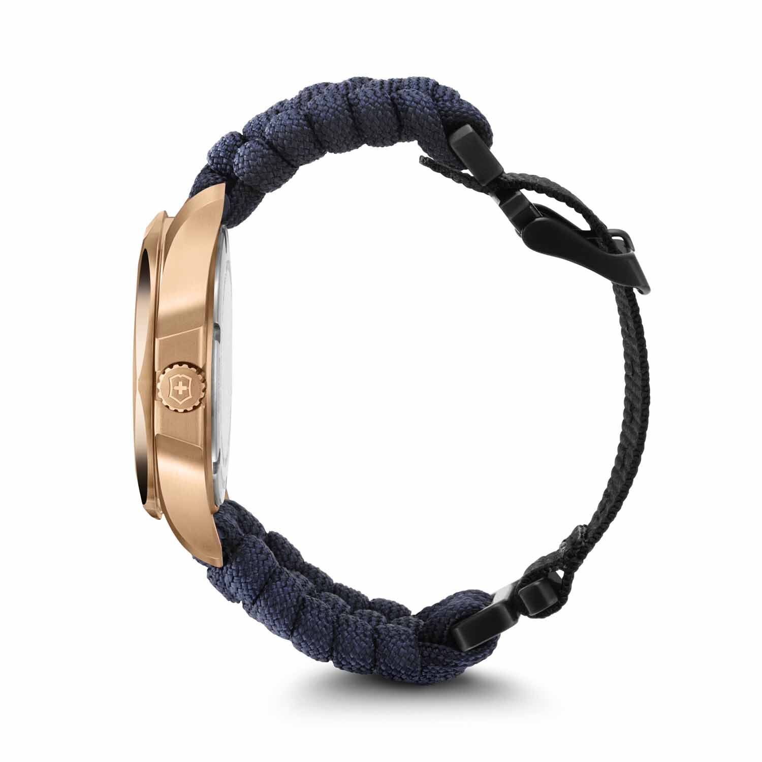 Victorinox I.N.O.X. V 37mm Damenuhr, 241955 Roségold-Blau