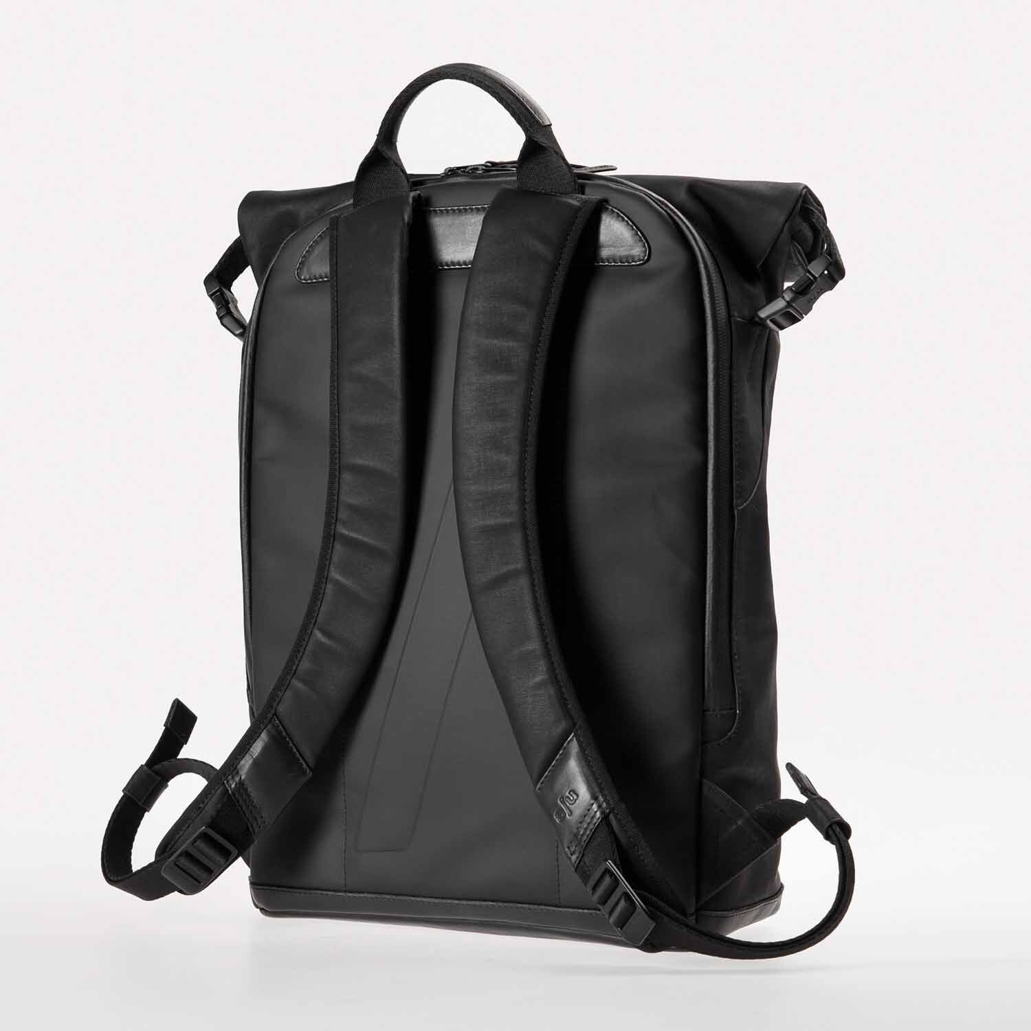 aunts & uncles Japan Fukui Rolltop Rucksack mit 15" Notebookfach black