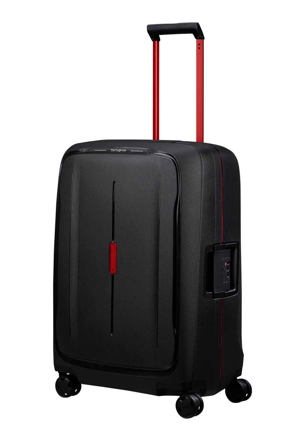 Samsonite Essens Trolley mit 4 Rollen 69cm + GRATIS HOTELGUTSCHEIN Charcoal/Red