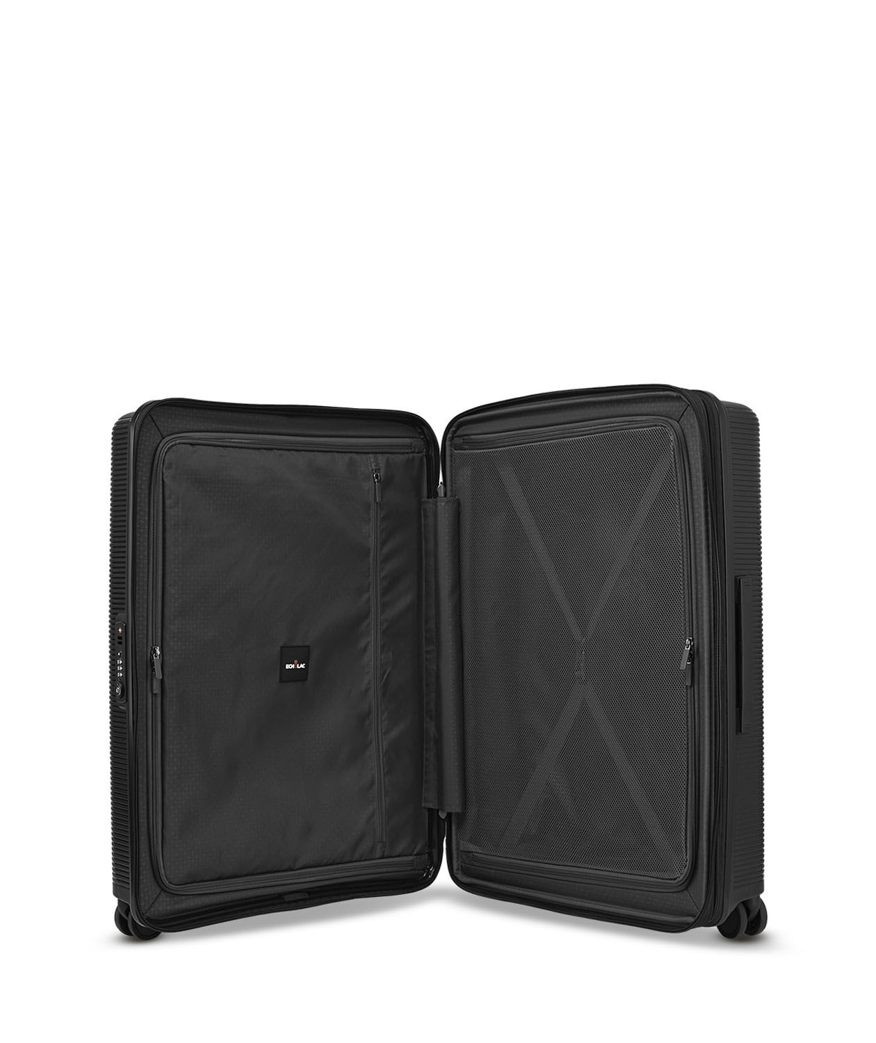 ECHOLAC Forza Koffer S 4-Rollen, erweiterbar Black