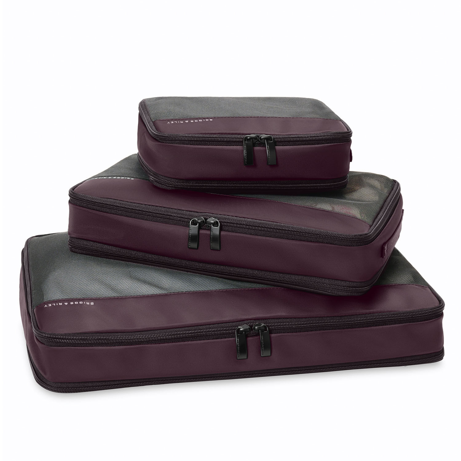 Briggs & Riley Travel Essentials Check In Packing Cube 3-teilige Set Plum