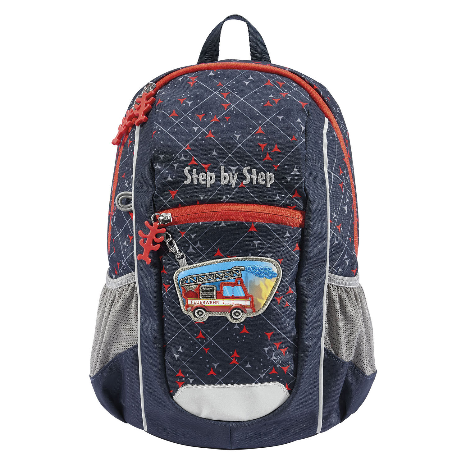 Step by Step Kinderrucksack KIGA MAXI Kindergartenrucksack-Set Fire Truck Finn